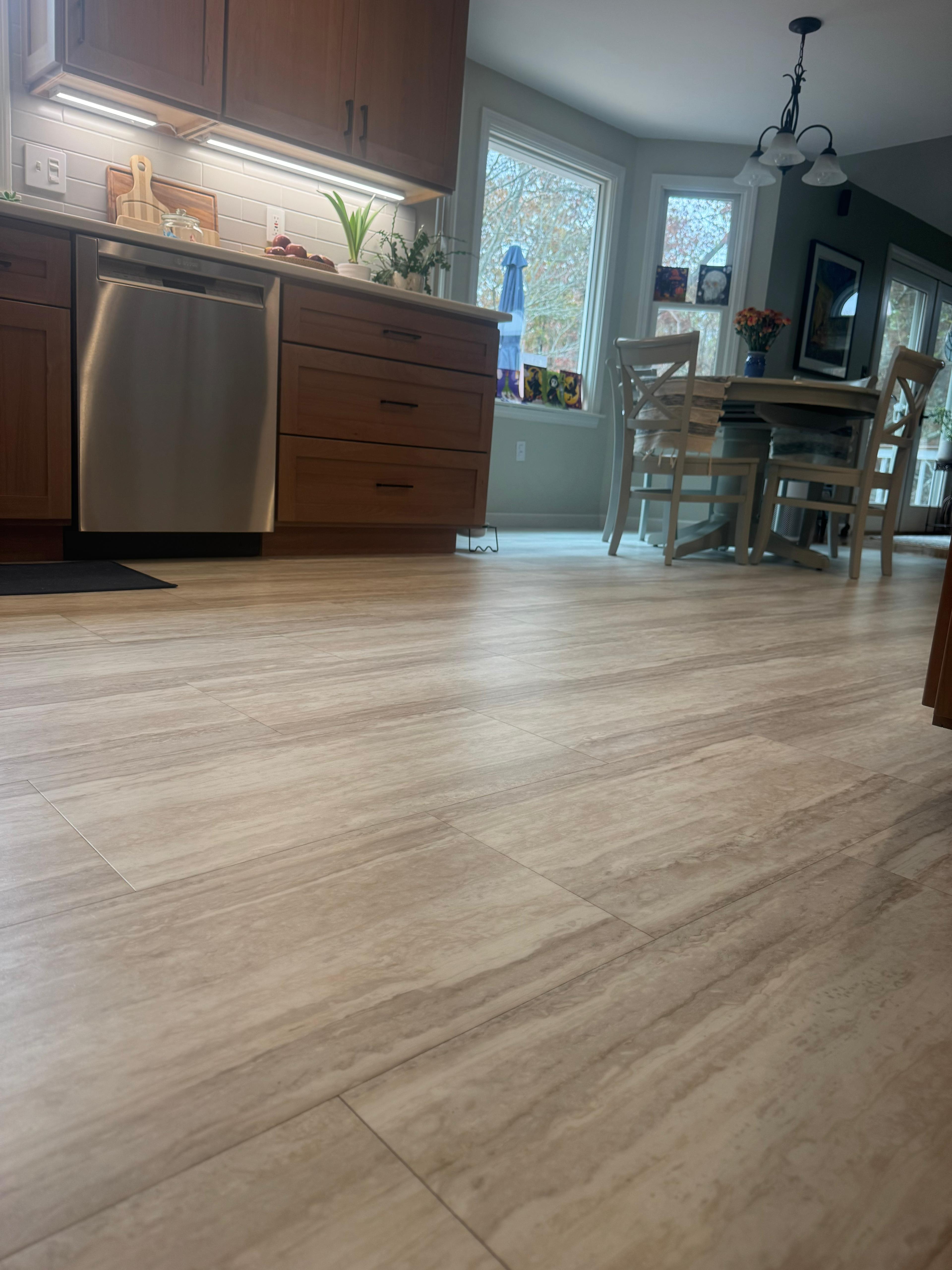 Living room floors mopped and dusted