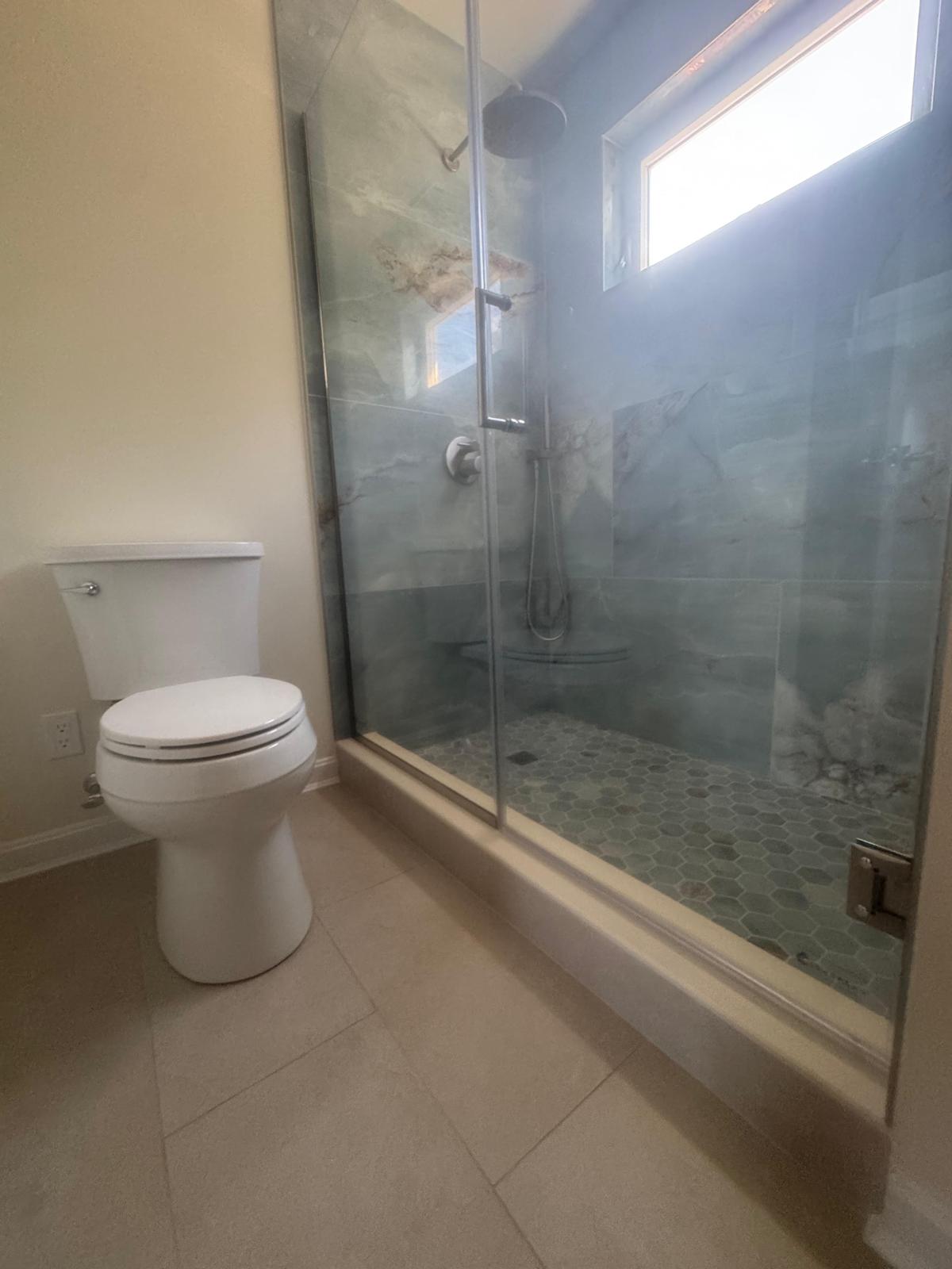 Bathroom after renovation dust cleaning