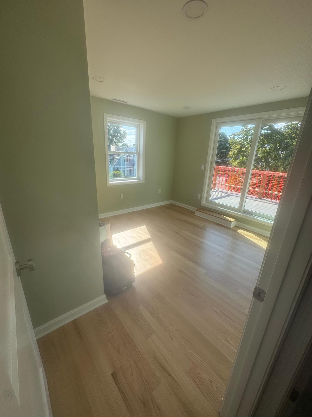 Bathroom after renovation dust cleaning