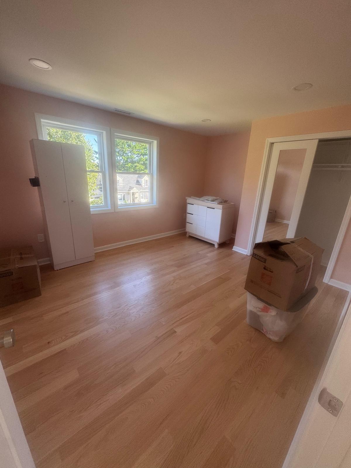 Bathroom after renovation dust cleaning