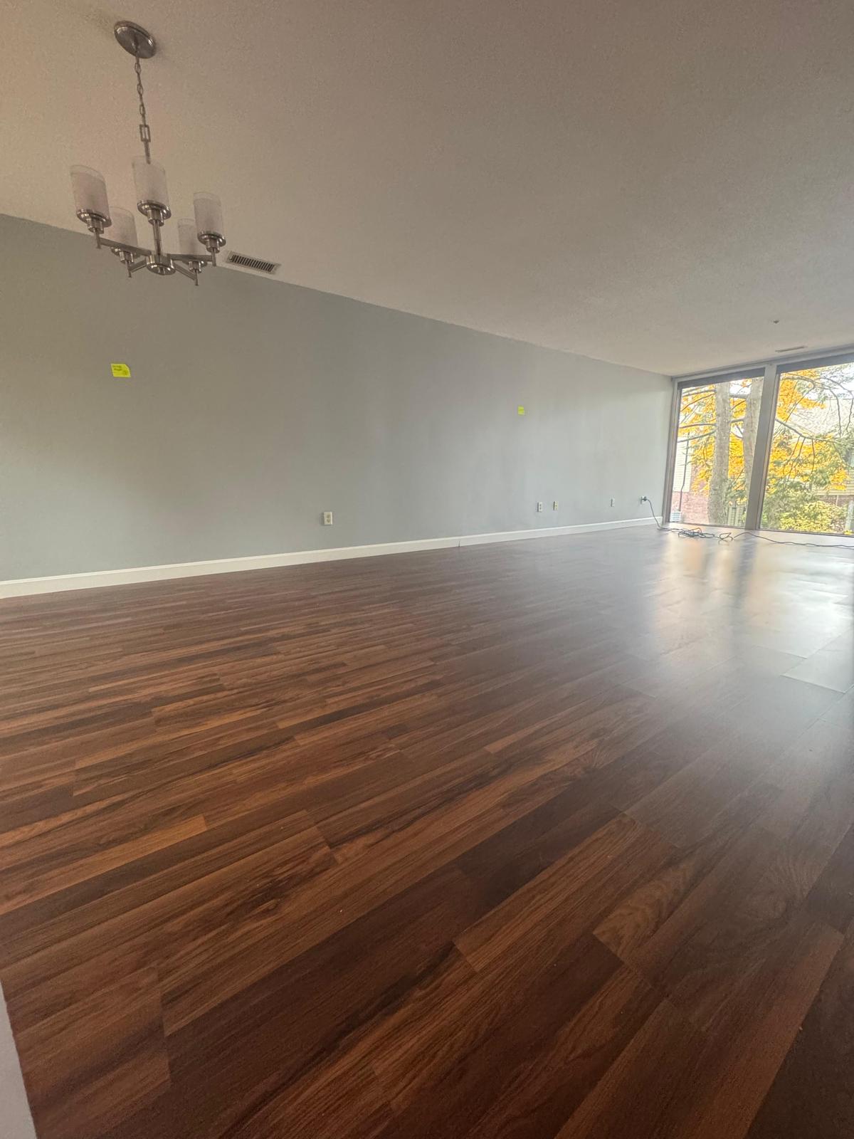 Post-construction cleaning of living room