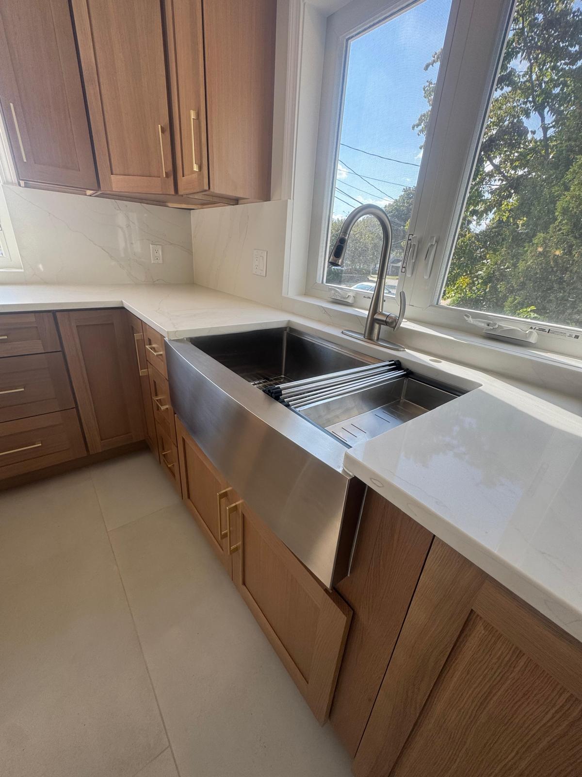 Bathroom after renovation dust cleaning