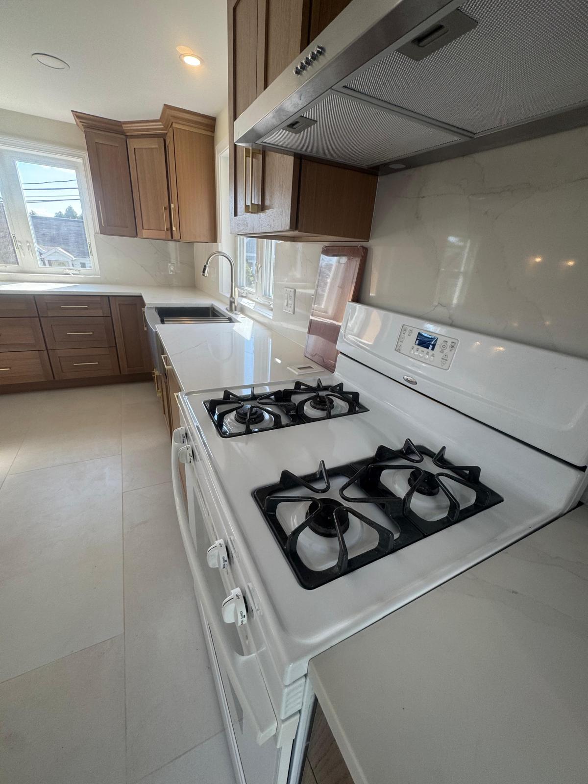 Bathroom after renovation dust cleaning